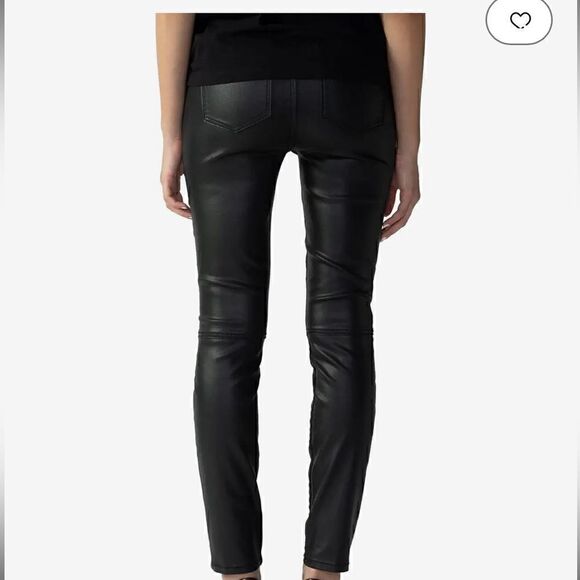 Women Sanctuary Hayden Coated Skinny Ankle pants black size 26 New - Picture 8 of 12